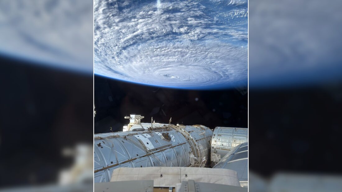 Тайфун с орбиты: астронавт NASA снял на iPhone супершторм, идущий на Окинаву